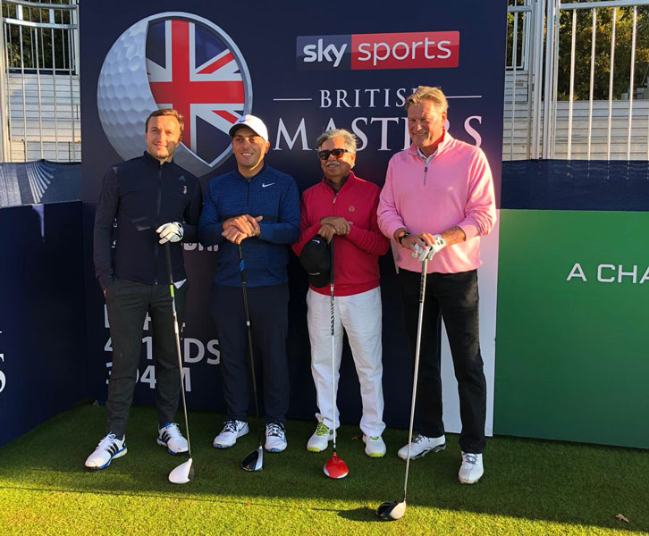 Mark Noble and Francesco Molinari took part in the Sky Sports British Masters Pro-Am