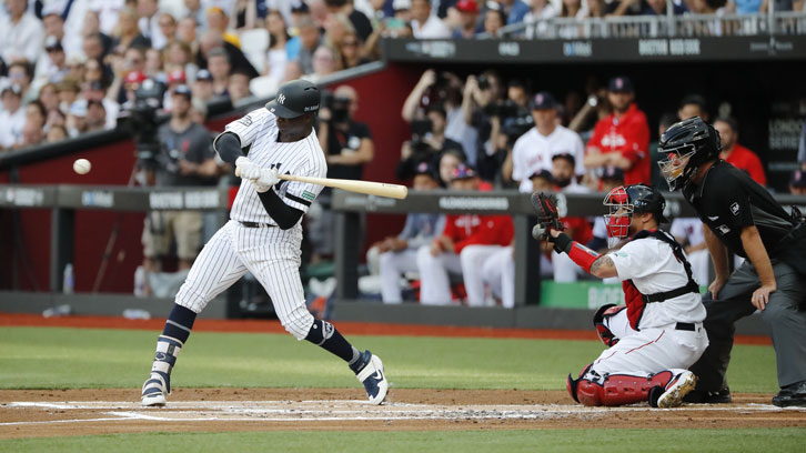 Dutchman Didi Gregorius was among a succession of players to hit a London Stadium home run