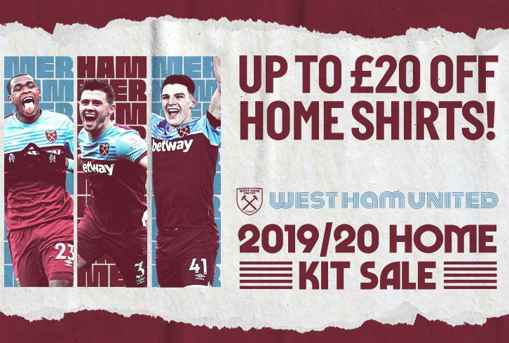 Get home kits at the West Ham store