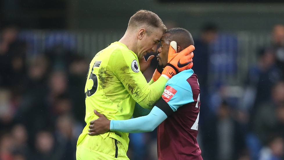 Joe Hart and Patrice Evra