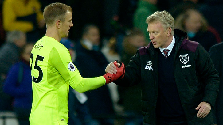 David Moyes has recalled Joe Hart to his Premier League starting XI