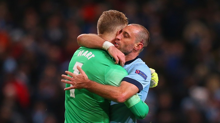 Joe Hart and Pablo Zabaleta