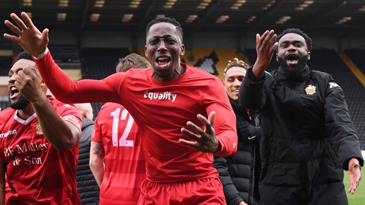 Hornchurch's Chris Dickson celebrates