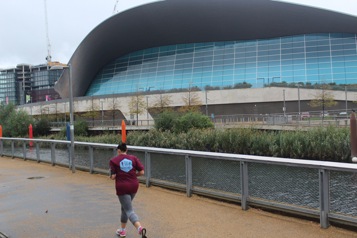 Racers ran around the Queen Elizabeth Olympic Park