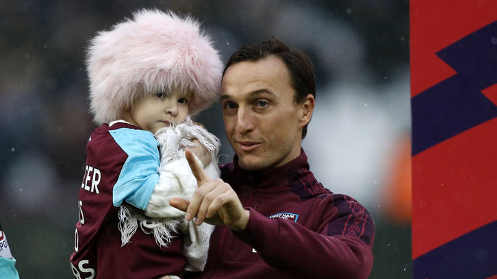 Mark Noble with Isla Caton