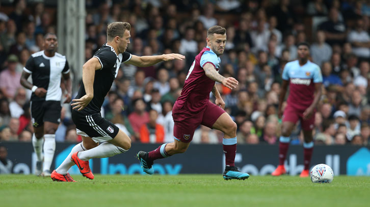 Jack Wilshere in action against Fulham in pre-season