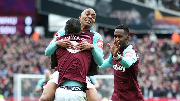 Joao Mario celebrates scoring against Southampton