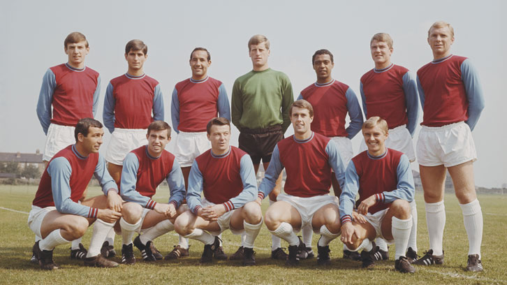 John Charles with his West Ham United teammates in the summer of 1966