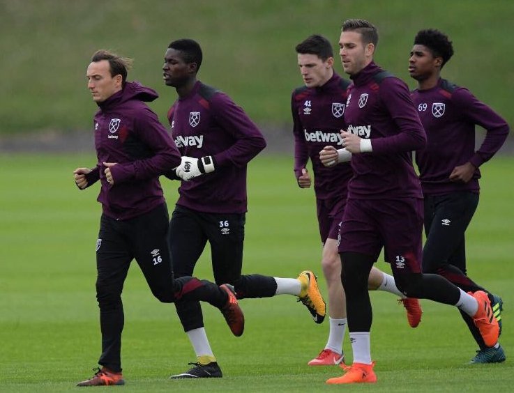 Joseph Anang training with first team