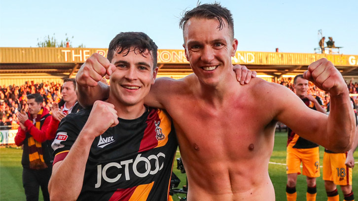 Josh Cullen reached the League One Play-Off final with Bradford City in 2017