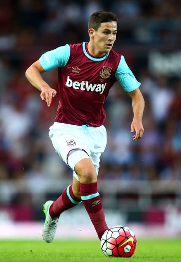 Josh Cullen in action on his West Ham debut