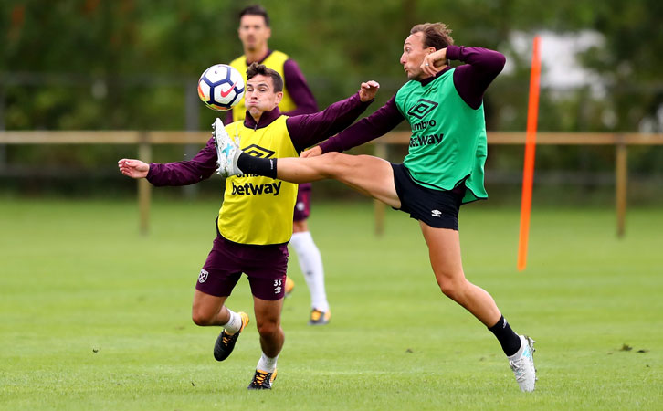 Josh Cullen with Mark Noble