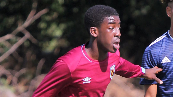 Joshua Wilson-Esbrand was one of three schoolboys to start for the Hammers