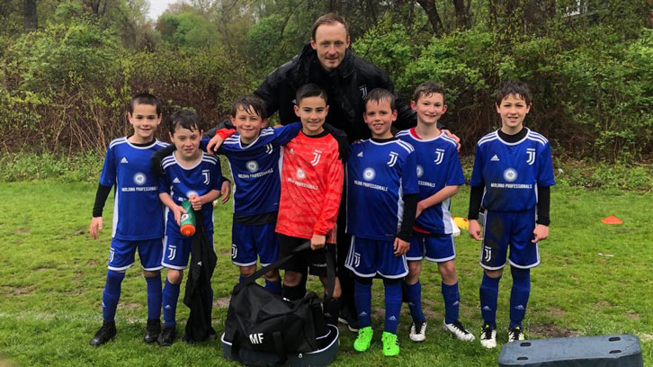 Callum McNaughton coaching at Juventus Academy Boston