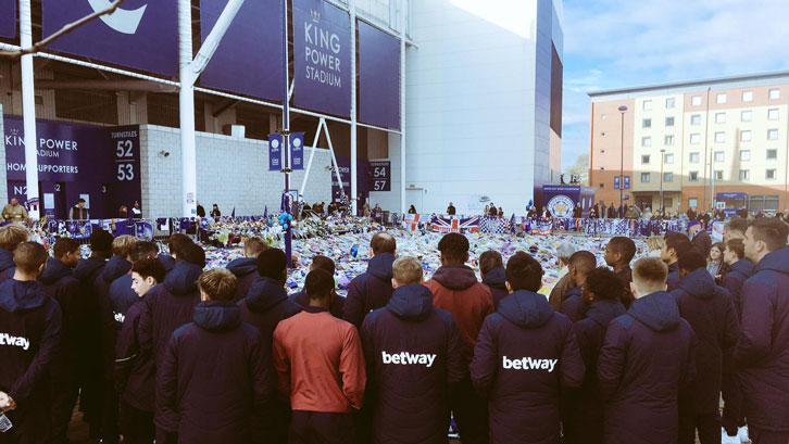 The U18s paid a visit to King Power Stadium to pay their respects