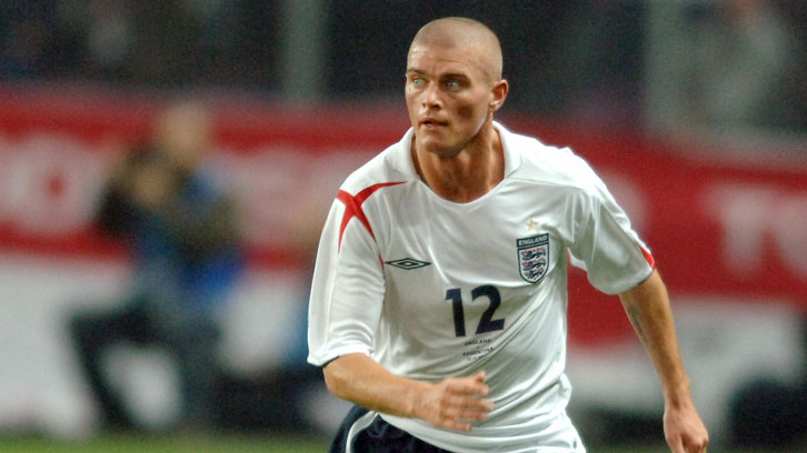 Paul Konchesky in action for England