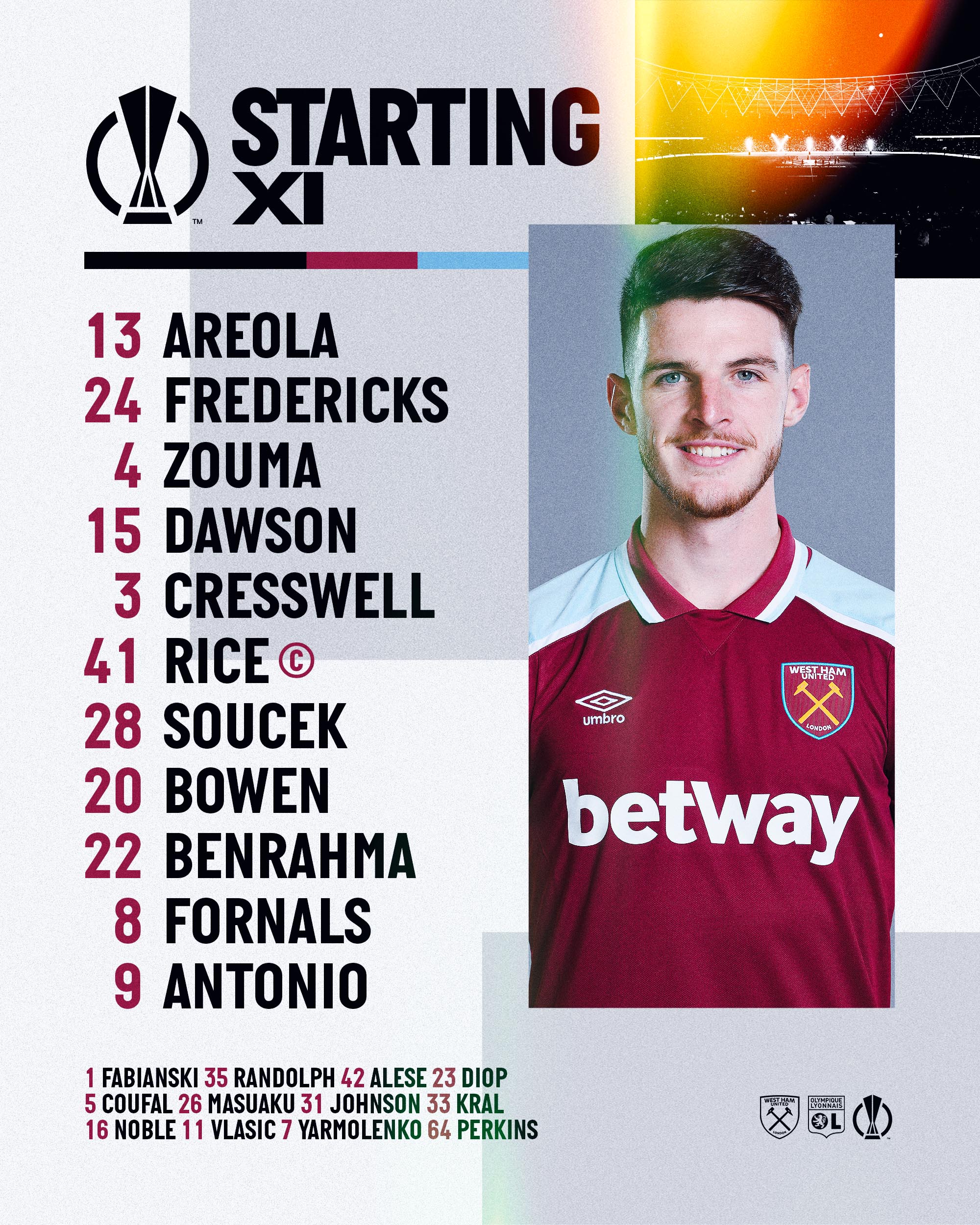 West Ham line-up