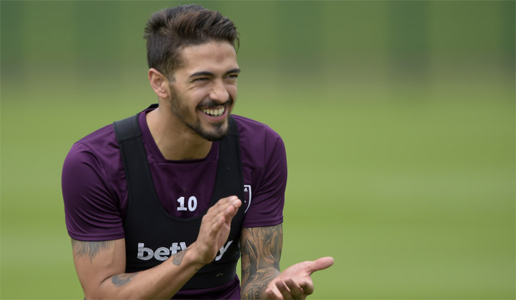 Manuel Lanzini is back in training