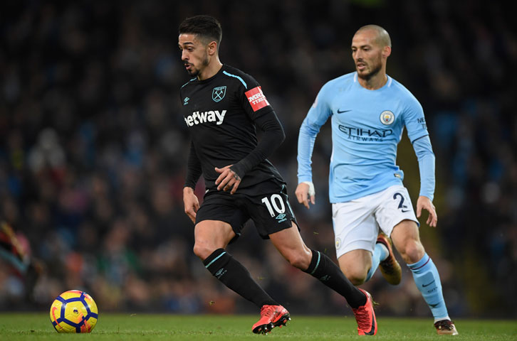 Manuel Lanzini could be key to West Ham United keeping possession against Manchester City on Sunday