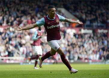 Lanzini scored in both fixtures against Palace last season