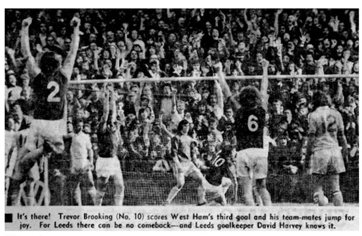 West Ham beat Leeds on 30 March 1974