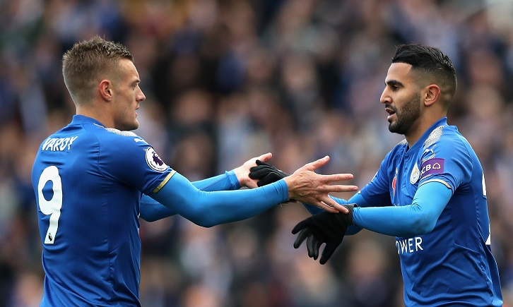 Jamie Vardy and Riyad Mahrez