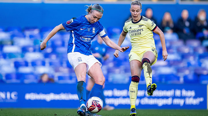 Louise Quinn in action for Birmingham City