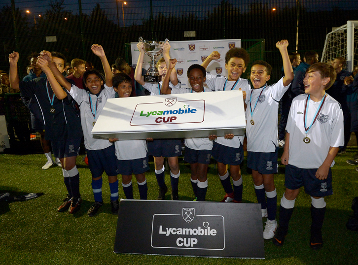 Brampton Academy celebrate their victory in the U12 category