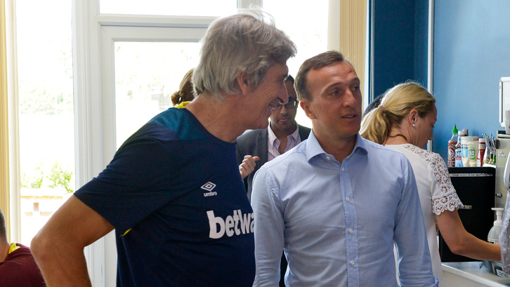 Mark Noble welcomes new manager Manuel Pellegrini to West Ham United