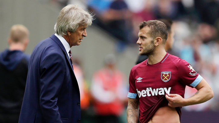 Manuel Pellegrini with Jack Wilshere