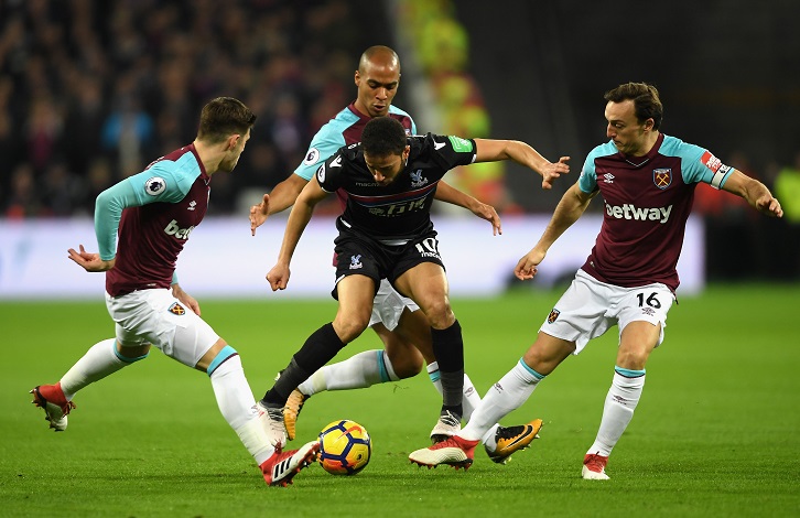 Joao Mario and Mark Noble in action against Crystal Palace