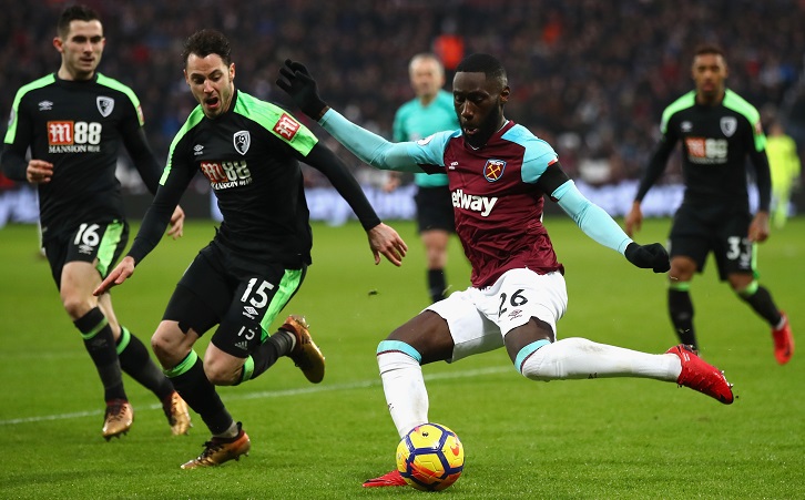 Arthur Masuaku in action against AFC Bournemouth
