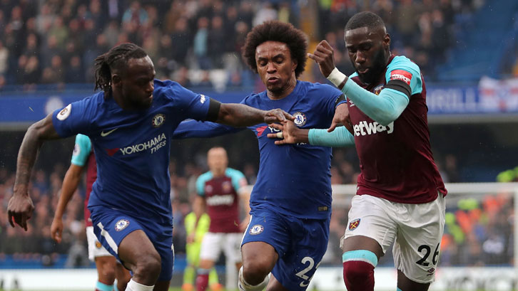 Arthur Masuaku in action at Chelsea