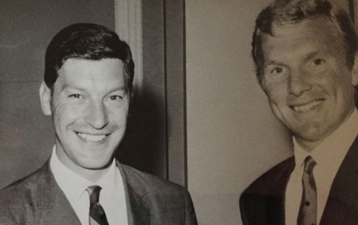 Matt Lorenzo's father Peter with Bobby Moore