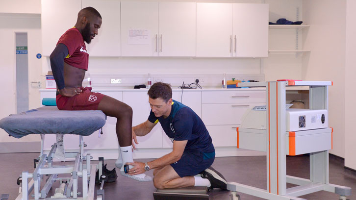 Richard Collinge works with Arthur Masuaku at Rush Green