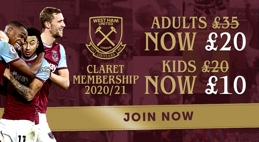 2020/21 Claret Membership now from just £10 kids and £20 adults