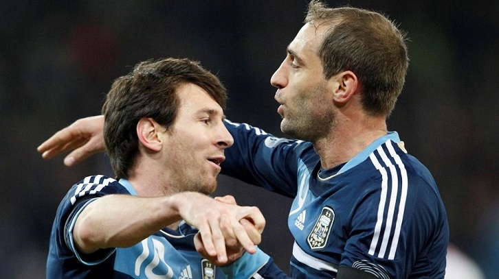 Lionel Messi and Pablo Zabaleta