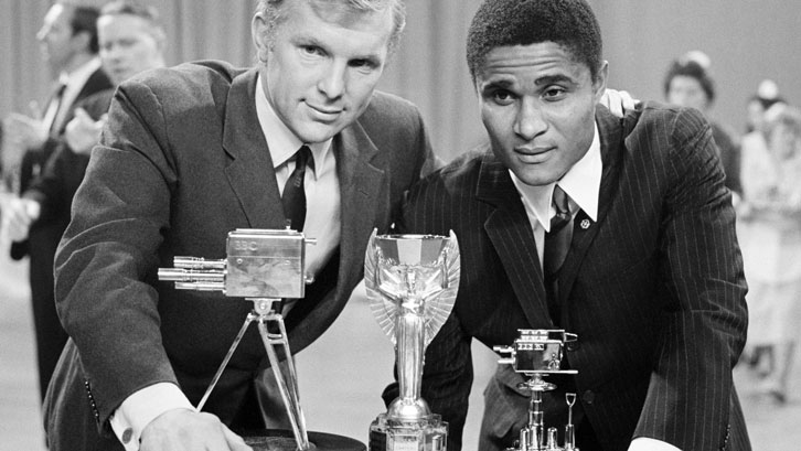 Bobby Moore with Eusebio