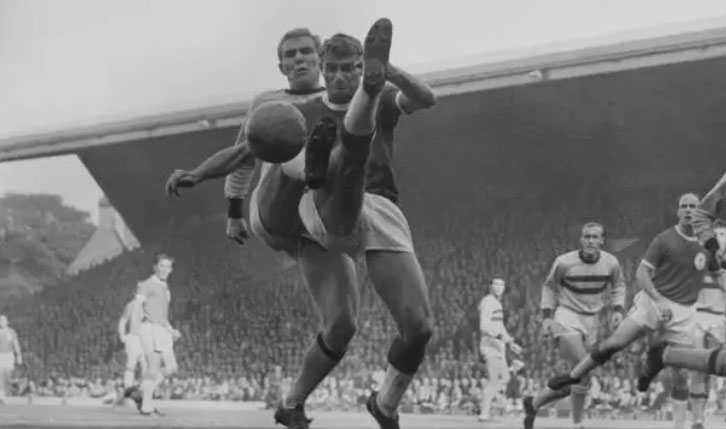 Bobby Moore in action at Anfield in September 1963
