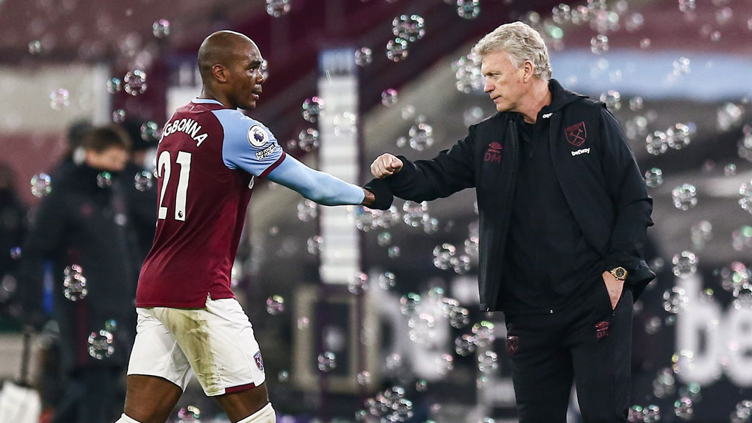 David Moyes and Angelo Ogbonna