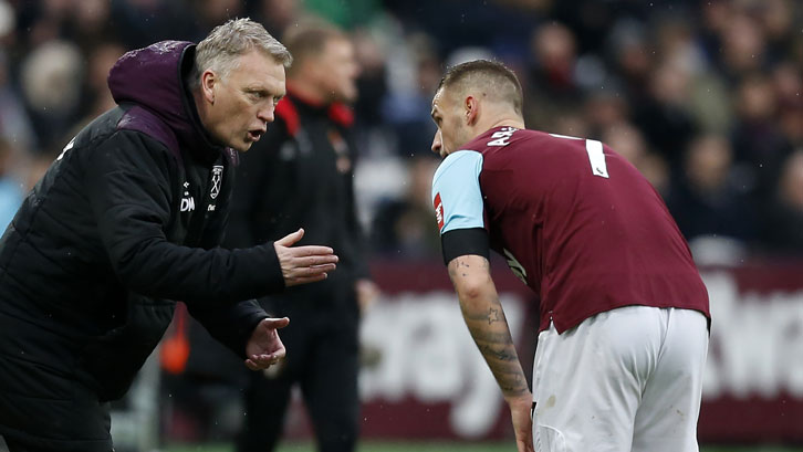 David Moyes and Marko Arnautovic