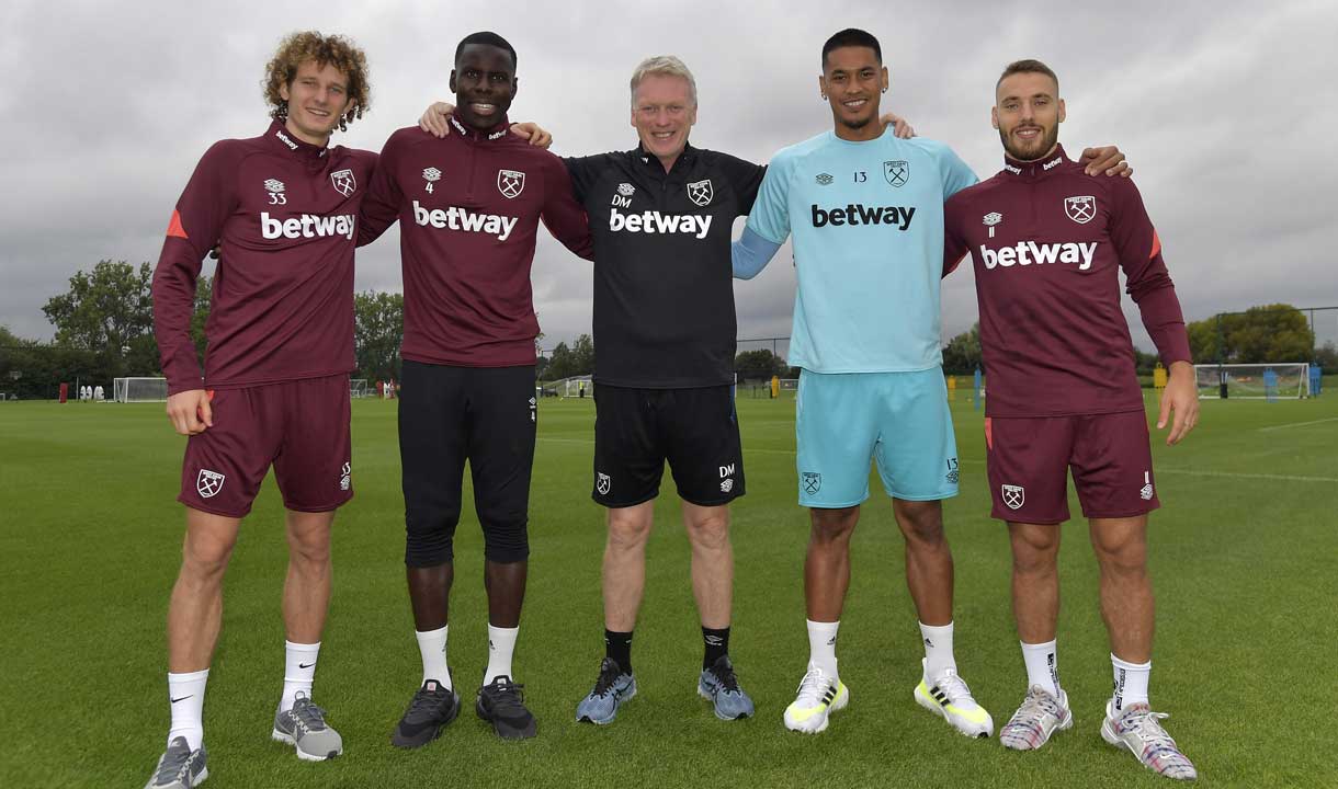 David Moyes with the new signings