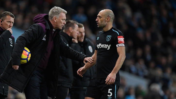 David Moyes and Pablo Zabaleta