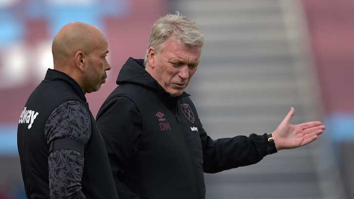 Paul Nevin with West Ham United manager David Moyes