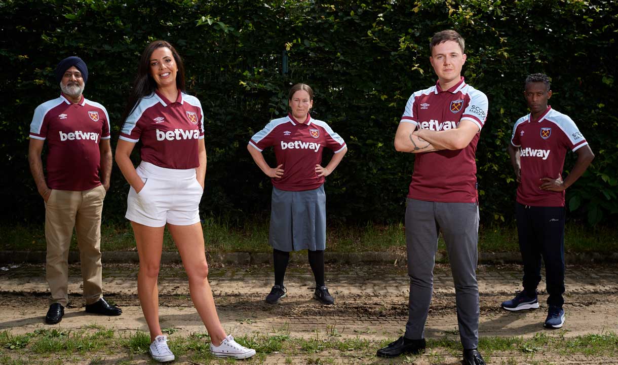 Local NHS heroes wear the new Hammers shirt