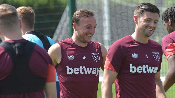 Mark Noble in training