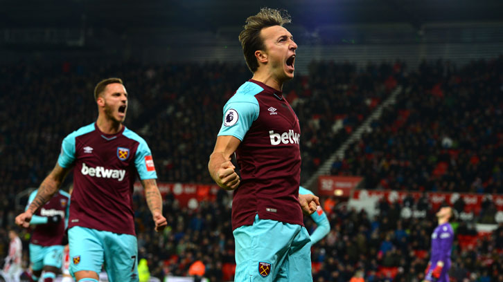 Mark Noble has scored in both of West Ham United's away wins this Premier League season