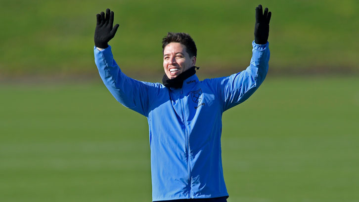 Samir Nasri is back in training