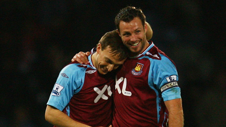 Lucas Neill with Mark Noble