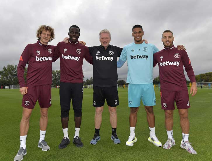 David Moyes with the new signings